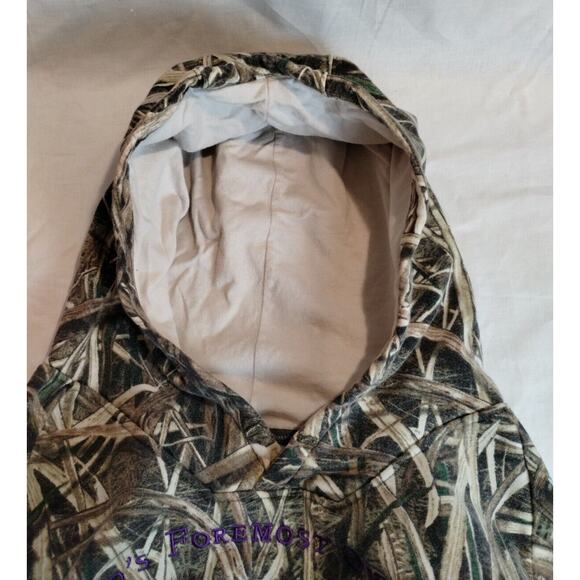 Cabela's Womens 2XL Camo Hoodie Sweatshirt Mossy Oak Duck Hunting Cattails - Picture 4 of 10